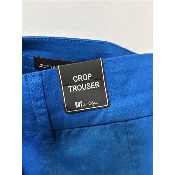 Kut From The Kloth Women's 6 Blue Crop Trouser Pants Resort Travel Spring BOHO - Picture 5 of 10